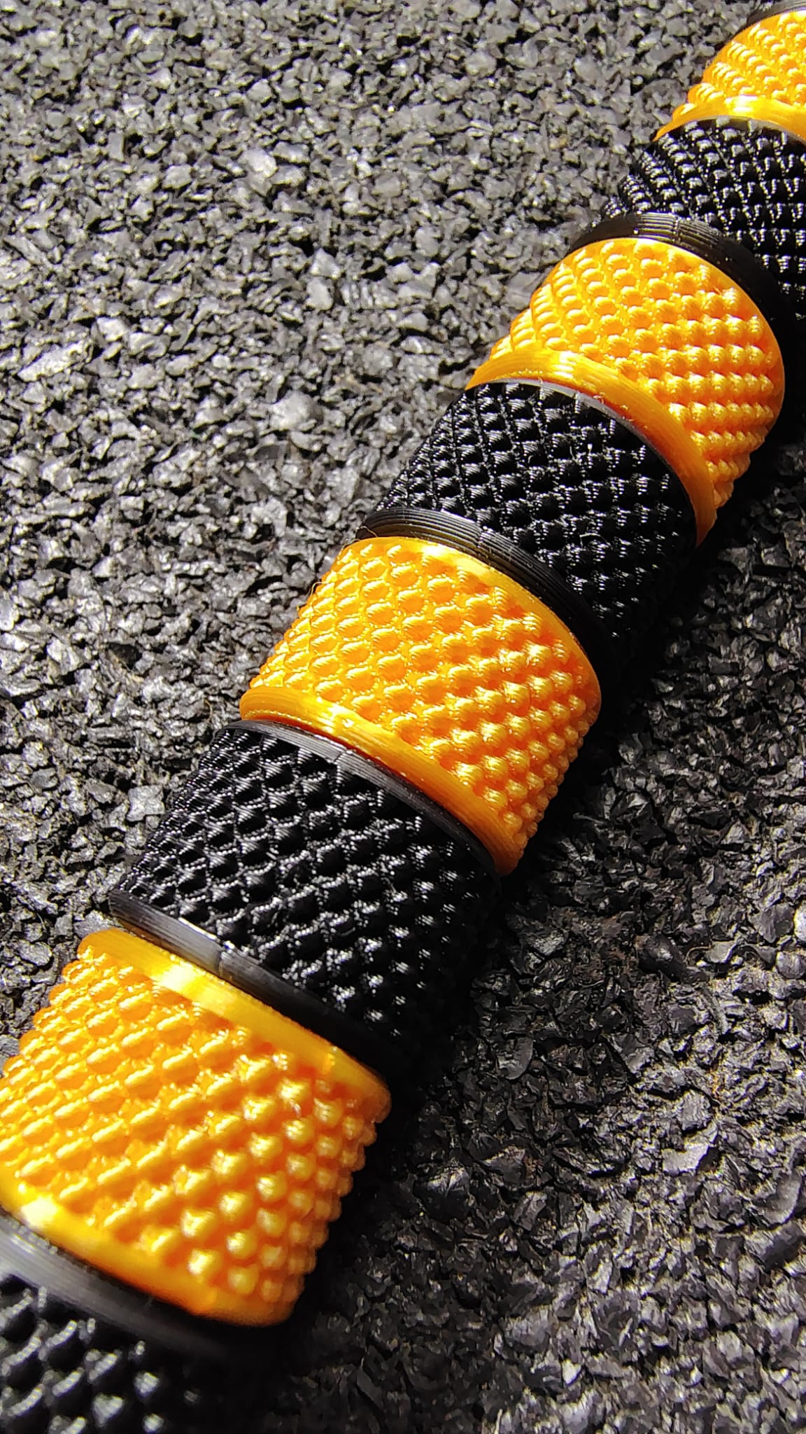 Detail van het knurled oppervlak van KnurlPearls
